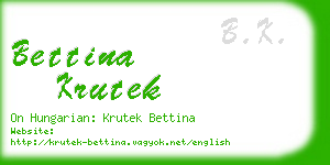 bettina krutek business card